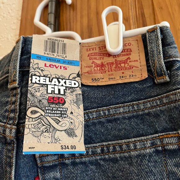 Jean Levi's 550 Garçon - Taille 12 Slim (W24/L26) - Bleu Denim - Occasion Bon état